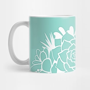 Bunch of Succulents - White Mug